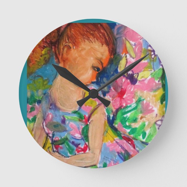 Flower feast round clock (Front)