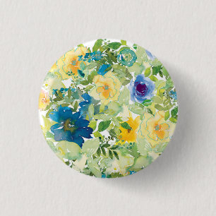 Flower Field 1 Inch Round Button