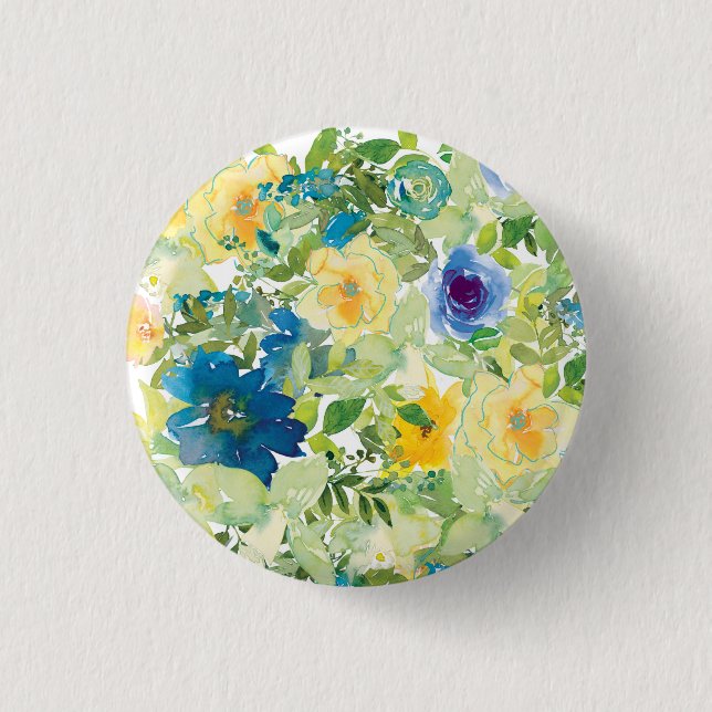 Flower Field 1 Inch Round Button (Front)