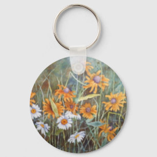 "Flower Field #2" Floral Keychain