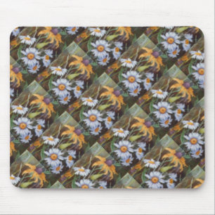 "Flower Field 2" Tiled Patteren Floral Mousepad