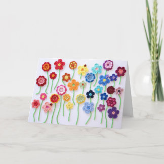 Flower Field Crochet Card