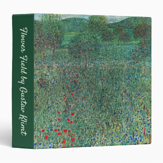 Flower Field in Litzlberg Klimt, Vintage Landscape Binder