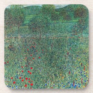Flower Field in Litzlberg Klimt, Vintage Landscape Coaster