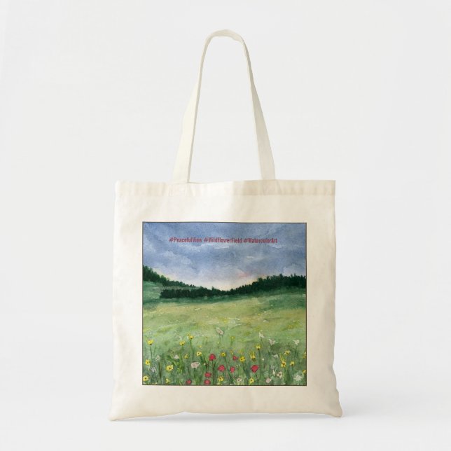 Flower Field Landscape  Tote Bag (Front)