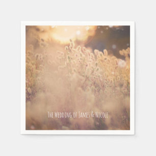Flower Field Rustic Country Wedding Reception Napkin