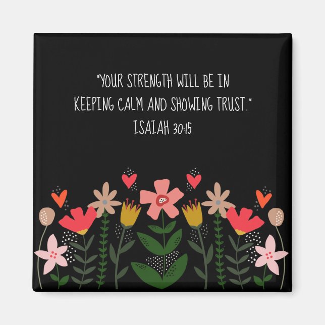 Flower Fields Black Magnet (Front)