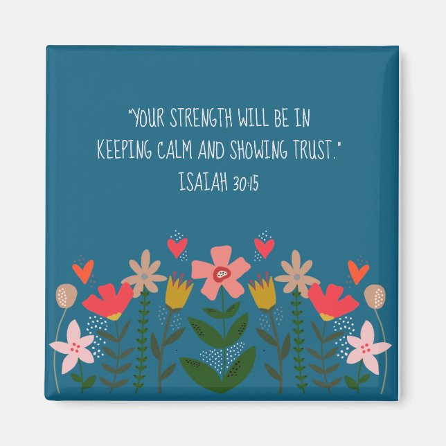 Flower Fields Teal Magnet (Front)