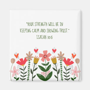 Flower Fields White Magnet