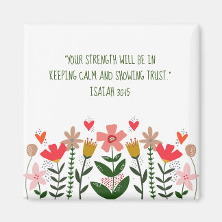 Flower Fields White Magnet