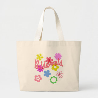 Flower Filled Bridesmaid Products Large Tote Bag