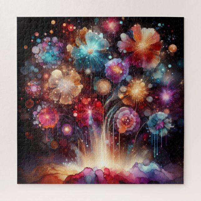Flower Fireworks Jigsaw Puzzle (Vertical)