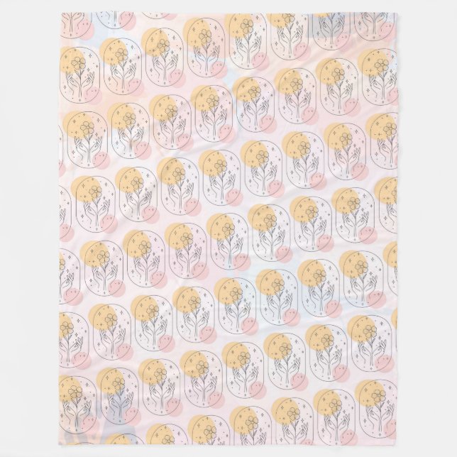 Flower Fleece Blanket (Front)