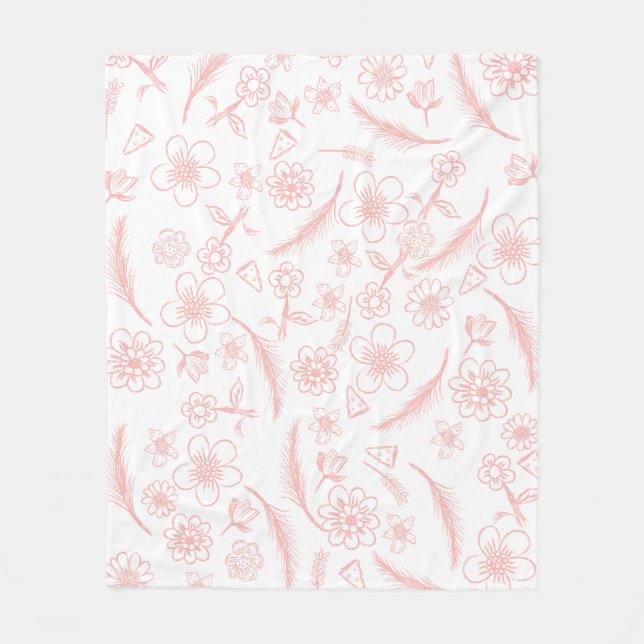 flower fleece blanket (Front)