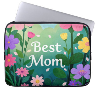 Flower Floral Best Mom Garden Laptop Sleeve