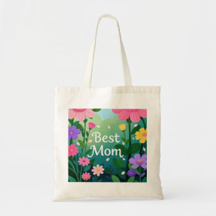 Flower Floral Best Mom Garden Tote Bag
