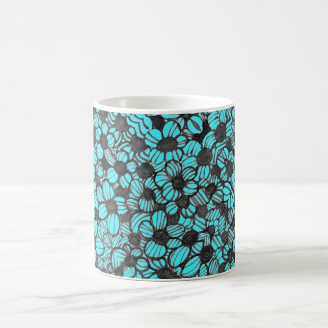 Flower Floral Design Personalized Mug (Center)