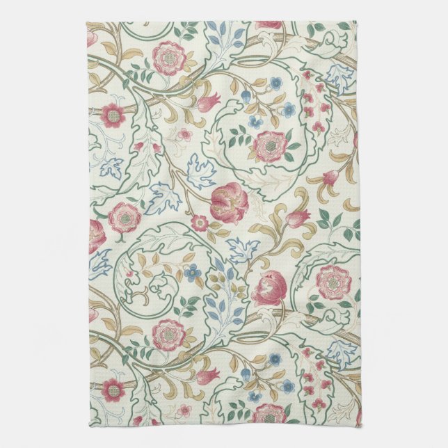 Flower, Floral Pattern, William Morris Kitchen Towel (Vertical)