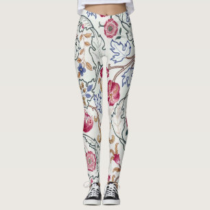 Flower, Floral Pattern, William Morris Leggings