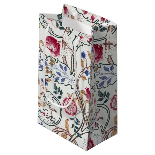 Flower, Floral Pattern, William Morris Small Gift Bag (Front Angled)