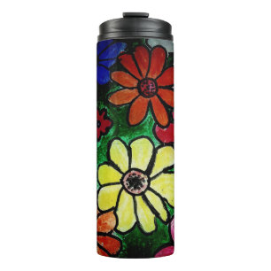 flower flower power bloom thermal tumbler