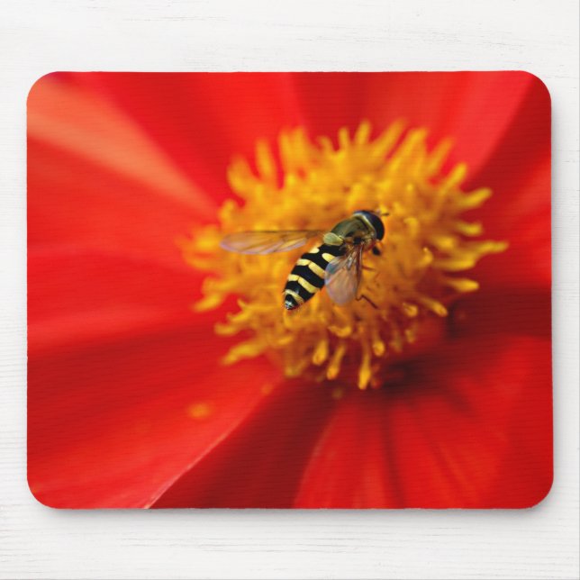 Flower Fly Mouse Pad (Front)