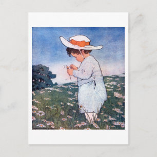 Flower Fortune-telling, Jessie Willcox Smith Postcard