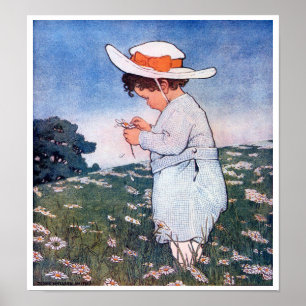 Flower Fortune-telling, Jessie Willcox Smith Poster
