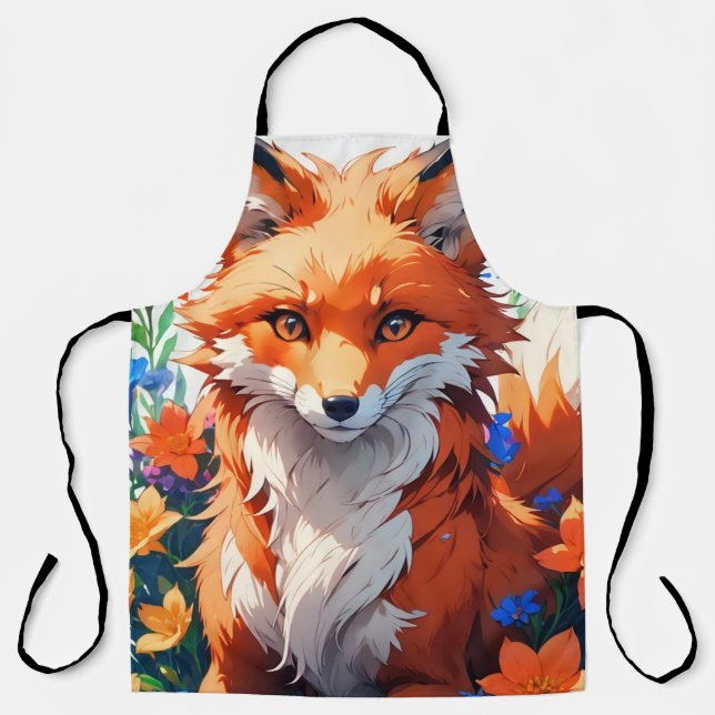 Flower Fox Apron (Front)