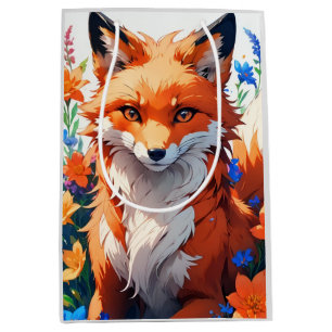 Flower Fox Medium Gift Bag