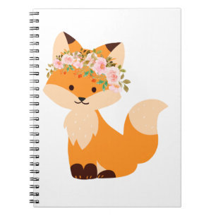 Flower Fox Notebook