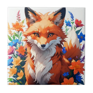 Flower Fox Tile