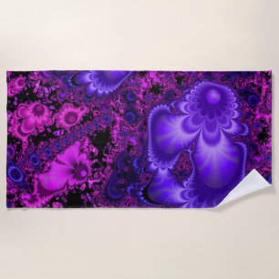 Flower Fractal Beach Towel