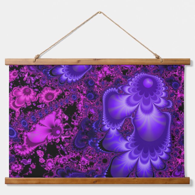 Flower Fractal Wall Tapestry (Front)
