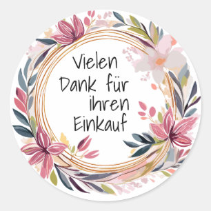 Flower Frame 3 Classic Round Sticker
