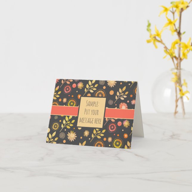 Flower Fun Modern Inspirivity Floral Notecard (Yellow Flower)