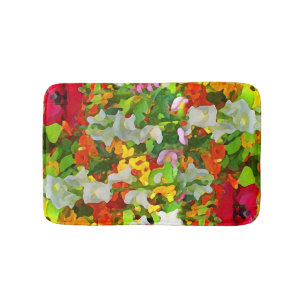 Flower Garden Abstract Bath Mats