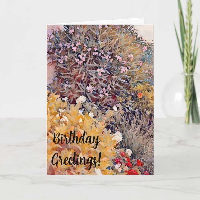 Flower Garden Art Carte d'anniversaire (Devant)