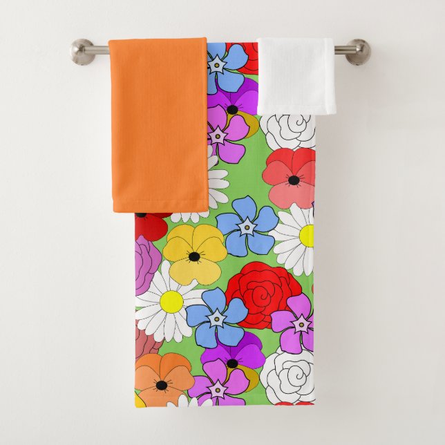 Flower Garden  Bath Towel Set (Insitu)
