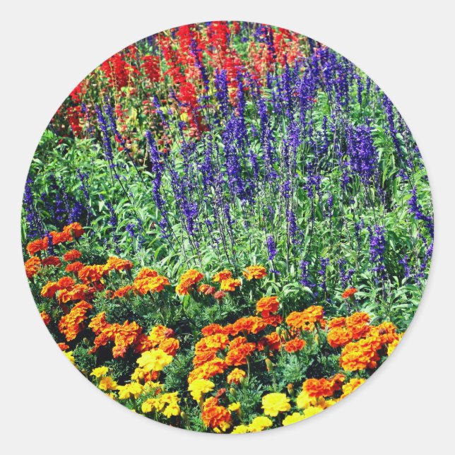 Flower Garden Beauty  Classic Round Sticker (Front)