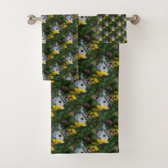 Flower Garden Birdhouse Nature Motif d'art (En situation)