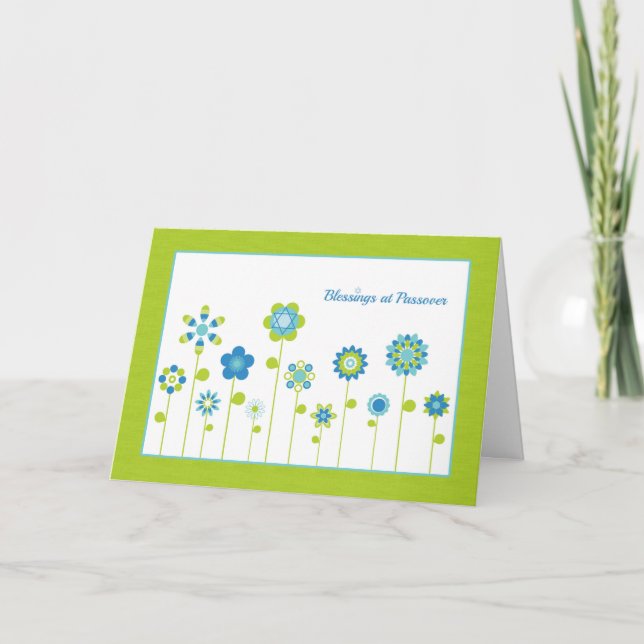Flower Garden, Blessings at Passover Card (Front)