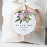 Flower Garden Bridal Shower Favor Classic Round Sticker<br><div class="desc">Add a sweet finishing touch to your celebration with this Flower Garden Bridal Shower Favor Classic Round Sticker, featuring delicate botanical florals and modern minimalist typography. The soft garden-inspired design pairs beautifully with favor bags, boxes, envelopes, and treat packaging. Perfect for bridal showers or engagement celebrations, these stickers add an...</div>