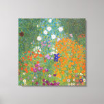 Flower Garden (by Gustav Klimt) Canvas Print<br><div class="desc">This design features a painting by Austrian artist Gustav Klimt (1862–1918). It is a depiction of a beautiful flower garden in Klimt's typical impressionist style. The flowers almost look like they're overflowing, and it's impossible not to feel uplifted by their beauty. The original work was completed in 1907 and its...</div>