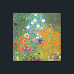 Flower Garden (by Gustav Klimt) Canvas Print<br><div class="desc">This design features a painting by Austrian artist Gustav Klimt (1862–1918). It is a depiction of a beautiful flower garden in Klimt's typical impressionist style. The flowers almost look like they're overflowing, and it's impossible not to feel uplifted by their beauty. The original work was completed in 1907 and its...</div>