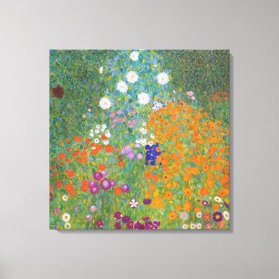 Flower Garden (by Gustav Klimt) Canvas Print