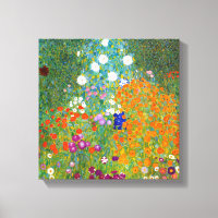 Flower Garden by Gustav Klimt Canvas Print