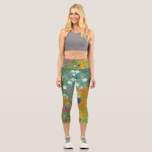 Flower Garden by Gustav Klimt  Capri Leggings
