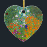 Flower Garden by Gustav Klimt Ceramic Ornament<br><div class="desc">Please visit my store for more interesting design and more colour choice.
=>  zazzle.com/colorfulworld*</div>