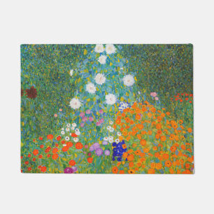 Flower Garden by Gustav Klimt Doormat